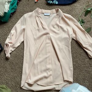 Light pink XS Calvin Klein v neck blouse